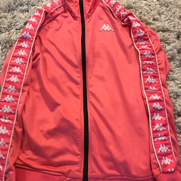 Pink and white kappa zip up sweater - Picture 2 of 3